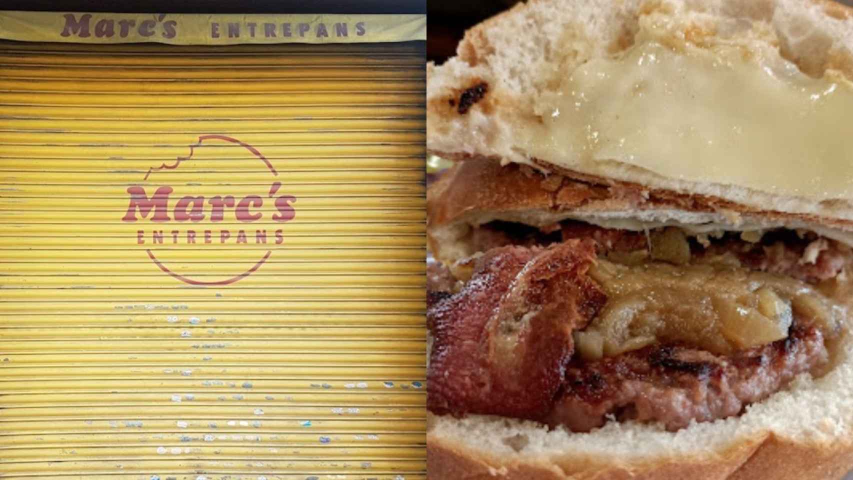 Entrada de Marc's Entrepans, un bar de bocadillos histórico en el Congrès que cierra por la inflación / GOOGLE MAPS