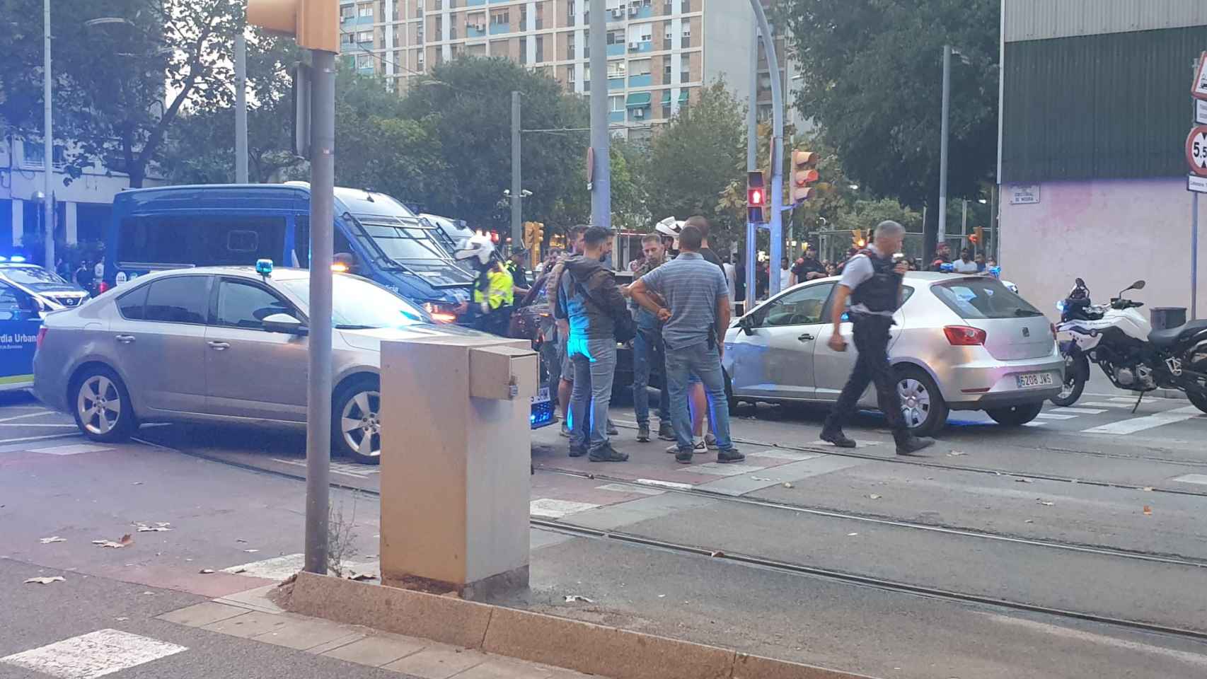 Mossos d'Esquadra en el lugar de la detención / CEDIDA