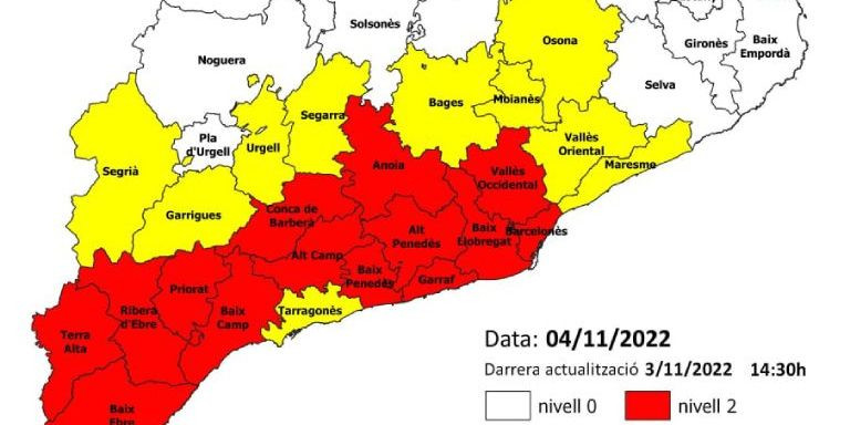 Extracto del mapa del Plan Alfa de la Generalitat / AGENTS RURALS