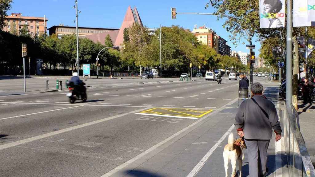 Imagen de la Meridiana sin apenas vehículos / AYUNTAMIENTO DE BARCELONA