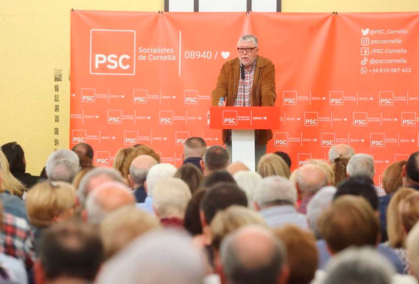 Antonio Balmón, en el acto de proclamación como alcaldable por Cornellà / PSC