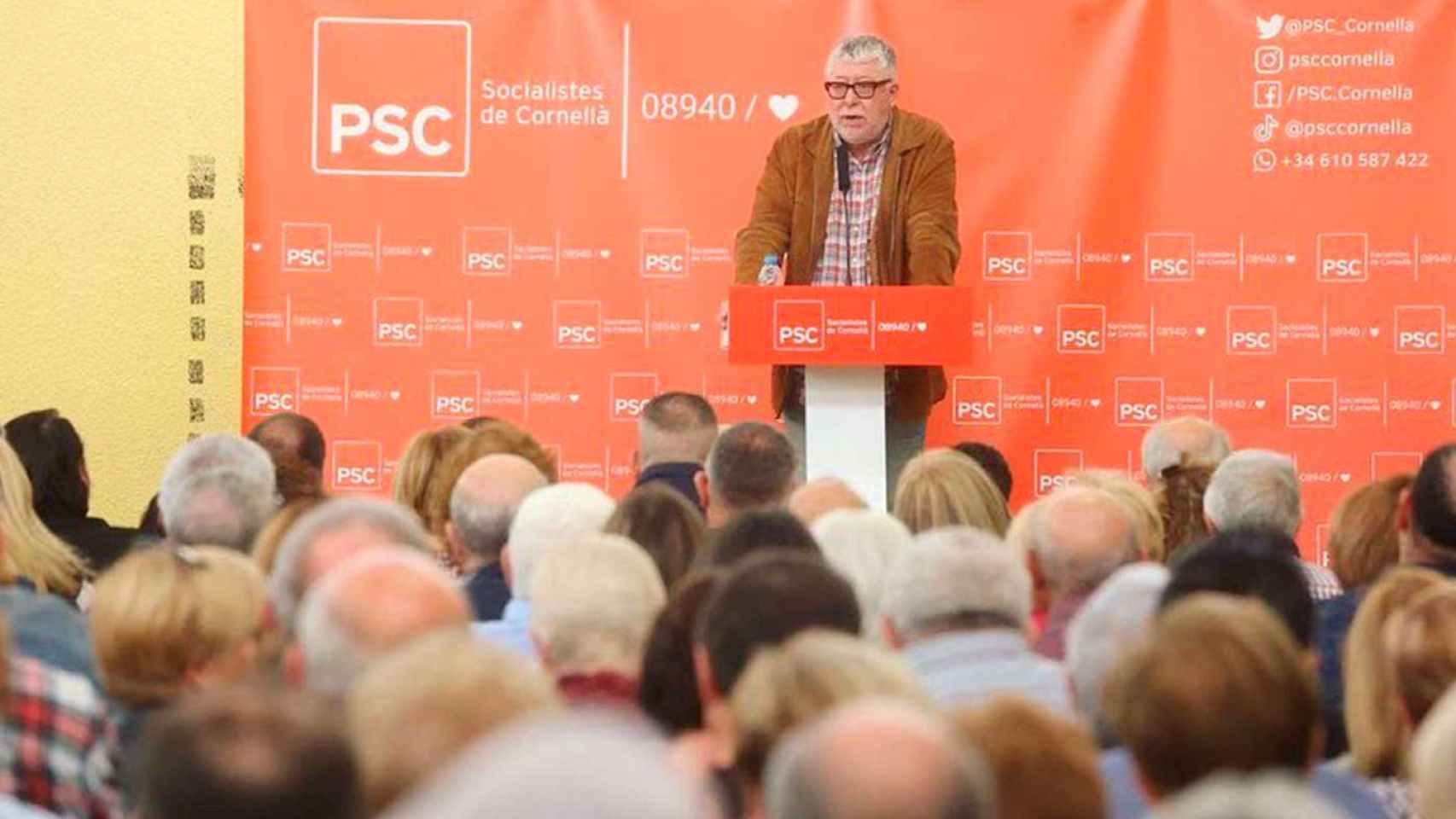 Antonio Balmón, en el acto de proclamación como alcaldable por Cornellà / PSC