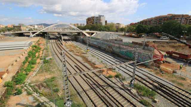 Obras de la Estación de la Sagrera en una fase inicial / ADIF