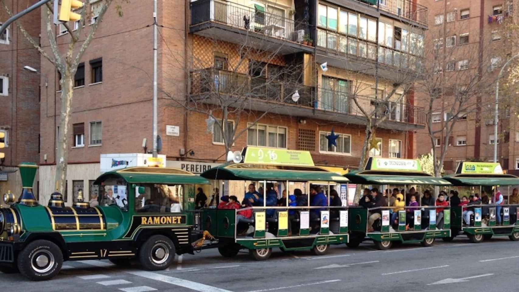 Imagen de un 'trenet de Nadal' en Barcelona