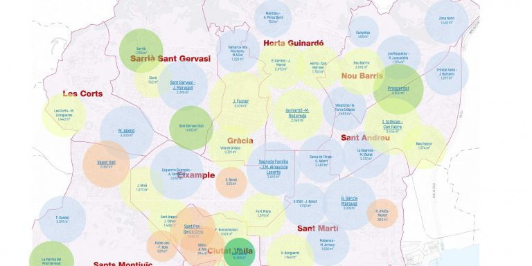 Mapa de bibliotecas de Catalunya / AYUNTAMIENTO DE BARCELONA 