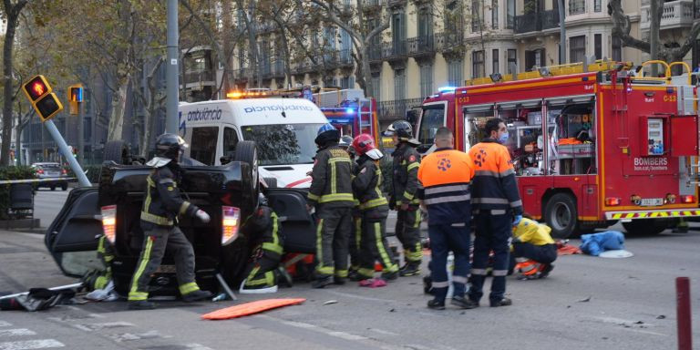 Un accidente en la Gran Via en una imagen de archivo / LUIS MIGUEL AÑÓN (METRÓPOLI)