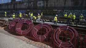 Obras en la estación de tren de Sant Andreu / EUROPA PRESS