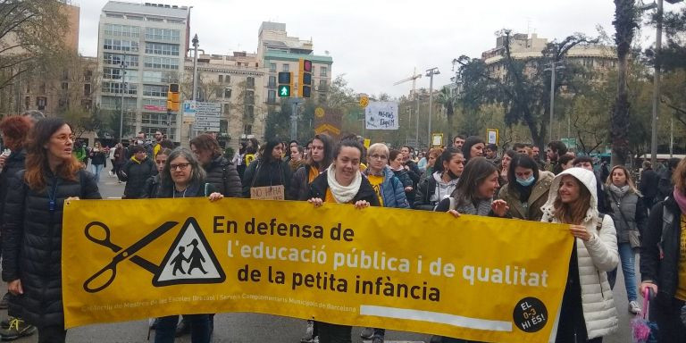 Imagen de una manifestación a favor de la educación infantil de calidad / TWITTER DIGNITAT PEL 0-3