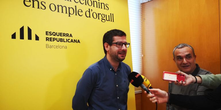 El edil de ERC, Jordi Castellana, en una comparecencia de prensa / ERC