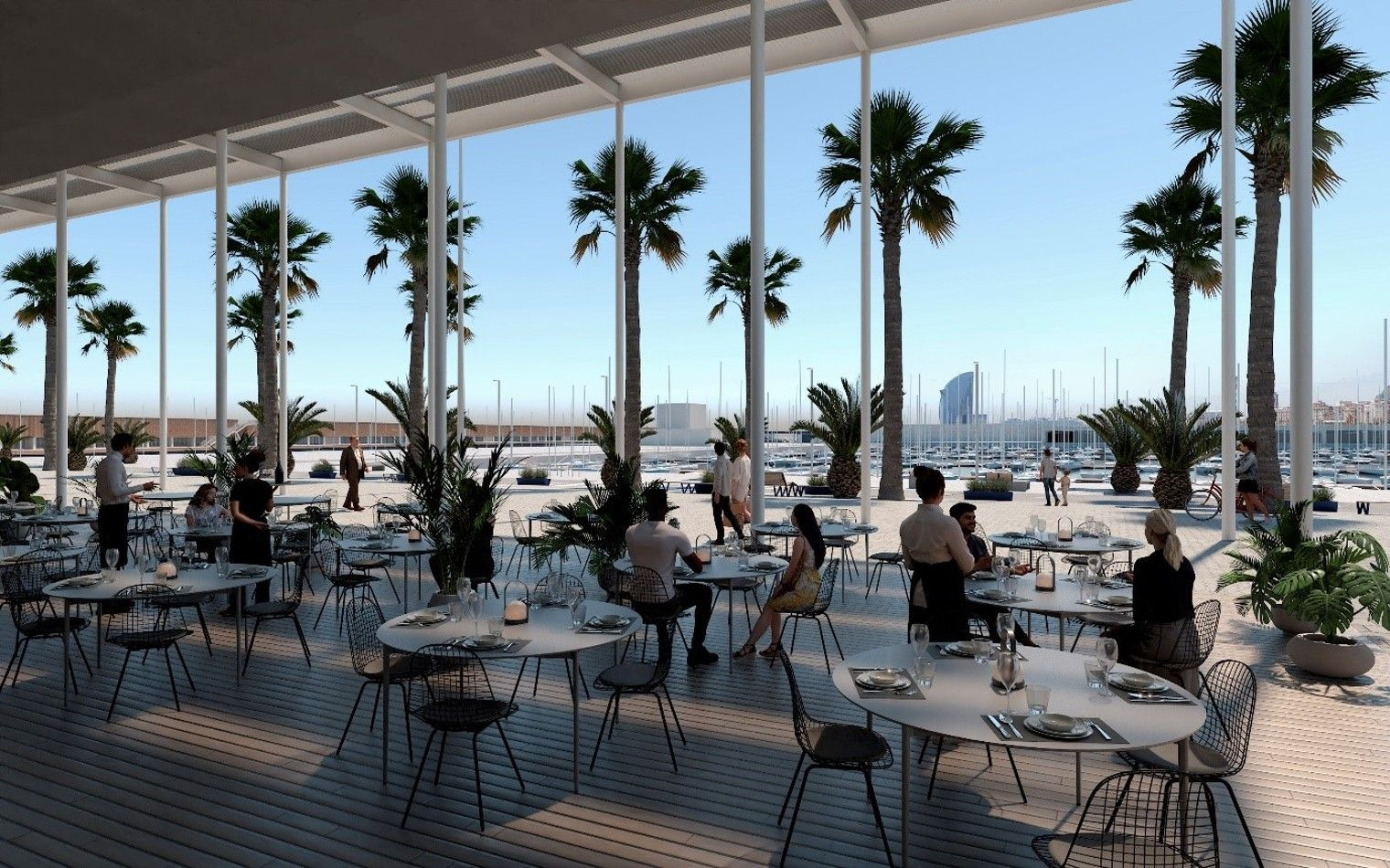 Futuro 'Balcón Gastronómico' del Port Olímpic de Barcelona / AJ BCN