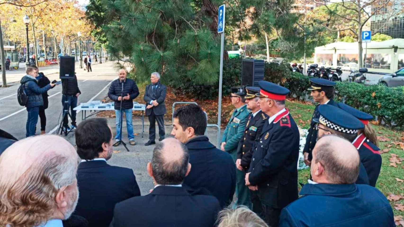 Imagen del homenaje al guardia urbano asesinado por ETA en Barcelona / CEDIDA - CG