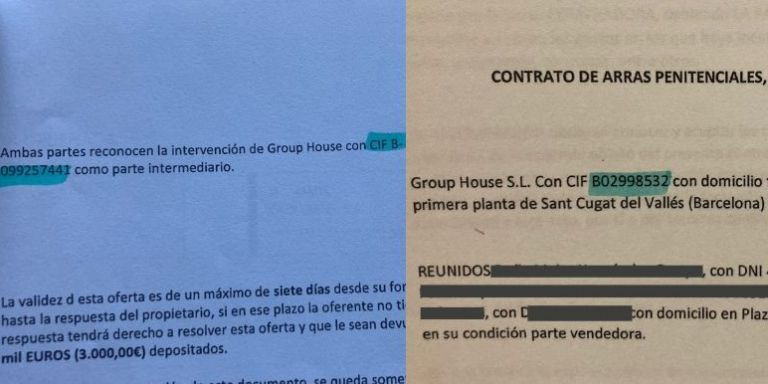 Diferentes CIF en el contrato de reserva y en el contrato de arras / CEDIDA