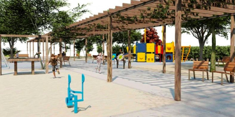 Render del primer parque inclusivo de Barcelona / Ana Mourelo