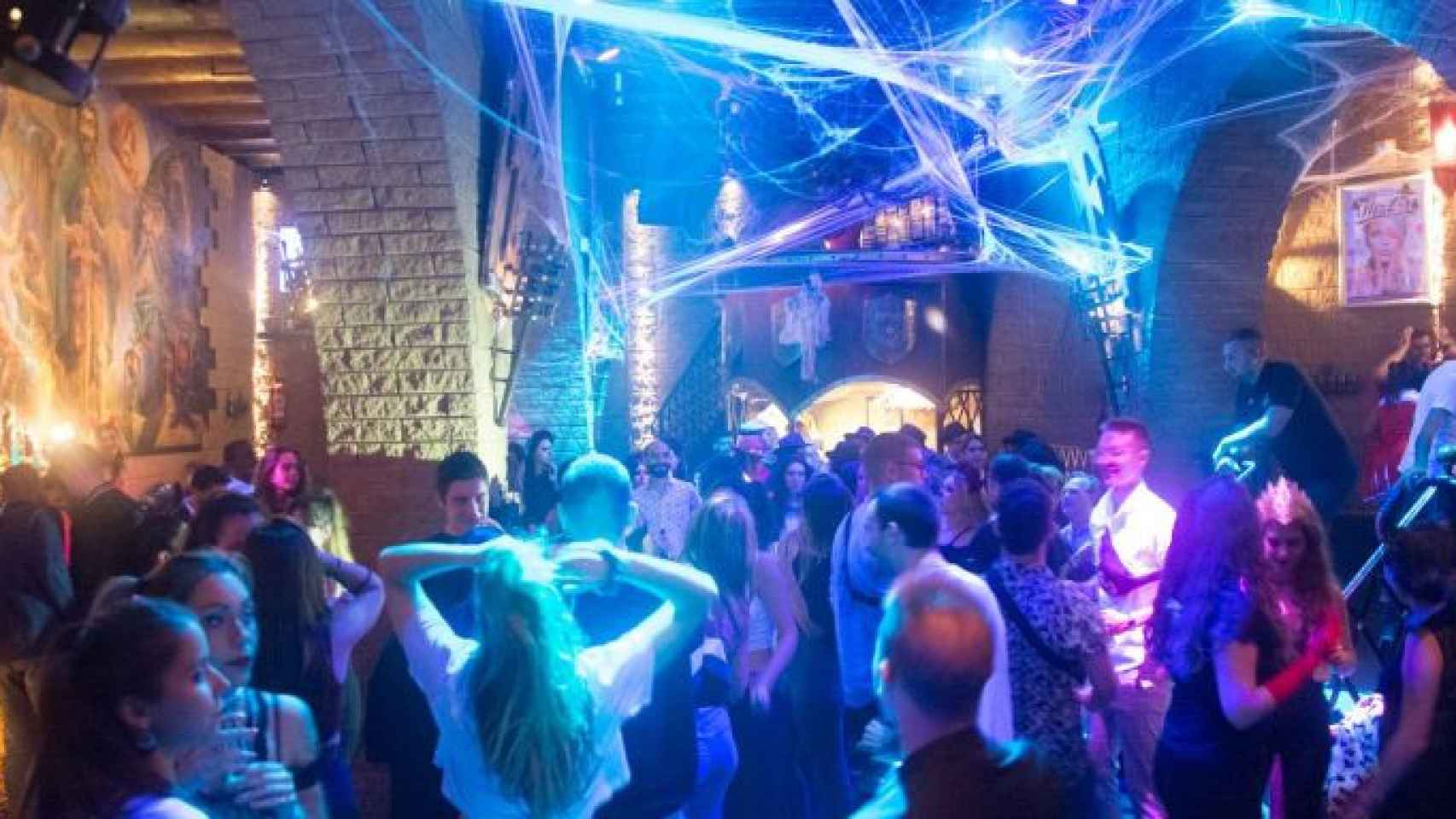 La discoteca Merlin durante una celebración de Halloween