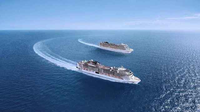Dos cruceros de MSC navegando por el mediterráneo / Europa Press
