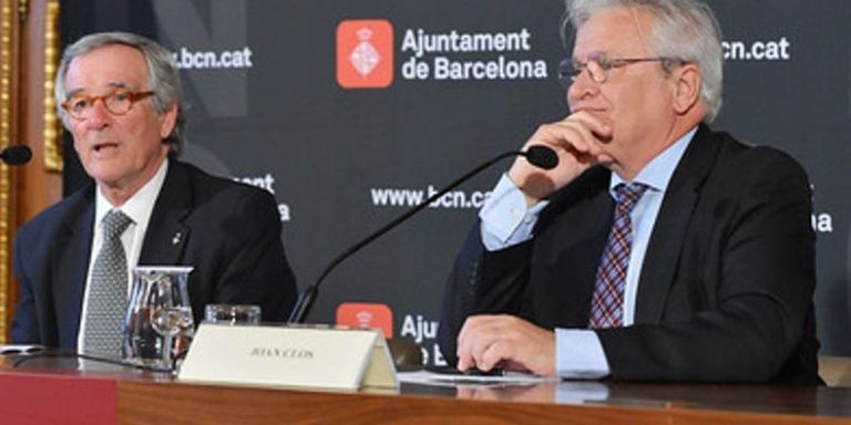 El exalcalde de Barcelona, Xavier Trias, y el exalcalde de la ciudad y exdirector ejecutivo de ONU-Habitat, Joan Clos / AJ BCN