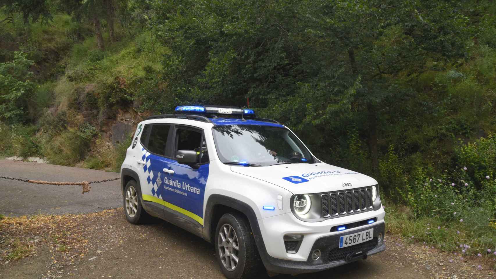 Pillan a un ladrón escondido dentro del vehículo que acababa de robar en Collserola / GUARDIA URBANA