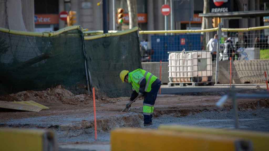 Obras del tranvía en la Diagonal / ARCHIVO