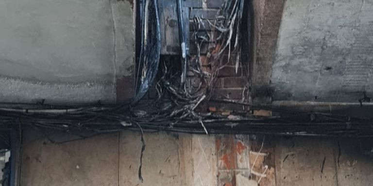 El cableado de internet del edificio, fundido / CEDIDA