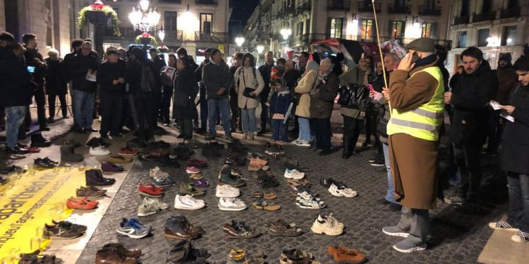 Protesta contra Israel el pasado martes en Barcelona / PAU I SOLIDARITAT