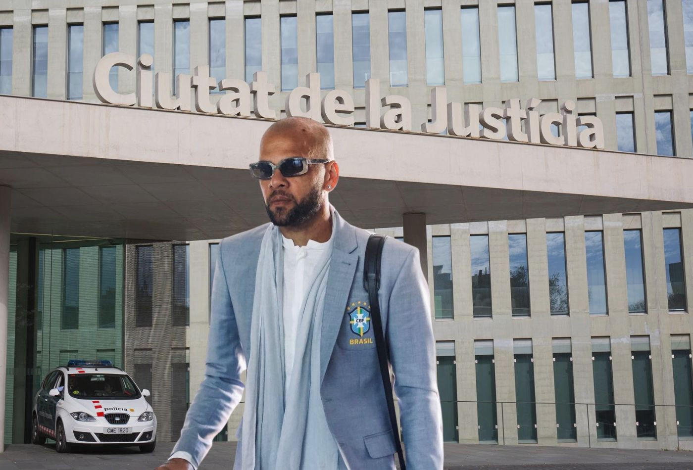 Fotomontaje de Dani Alves en la Ciutat de la Justícia / Metrópoli