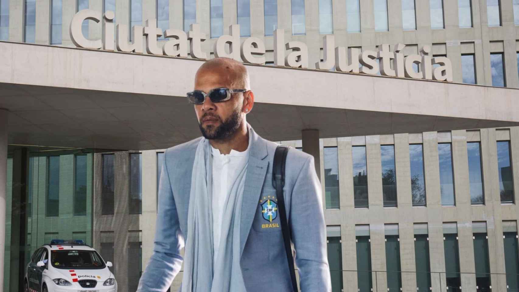 Fotomontaje de Dani Alves en la Ciutat de la Justícia / Metrópoli