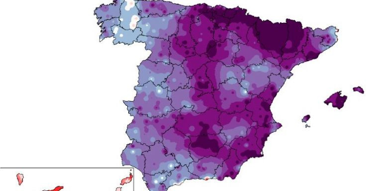 Mapa térmico del lunes 23 de enero / AEMET