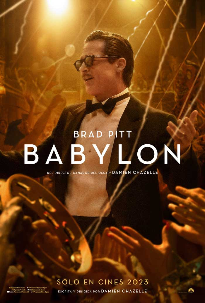 Cartel de la película Babylon, con Brad Pitt 