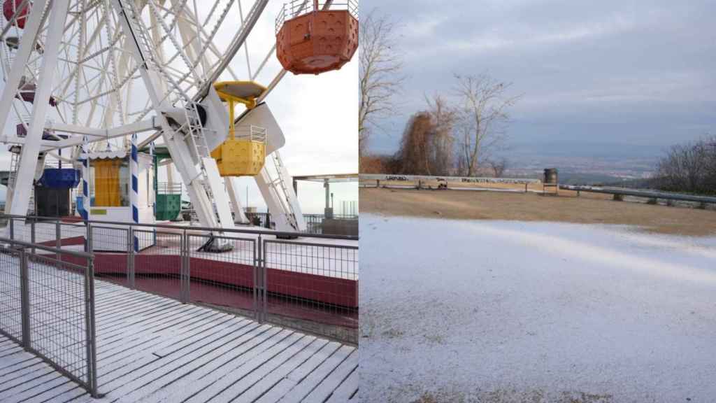 Nieve en el Tibidabo en 2023