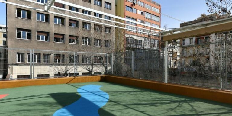 Patio del mejor colegio de Barcelona según la plataforma Micole / Sagrat Cor