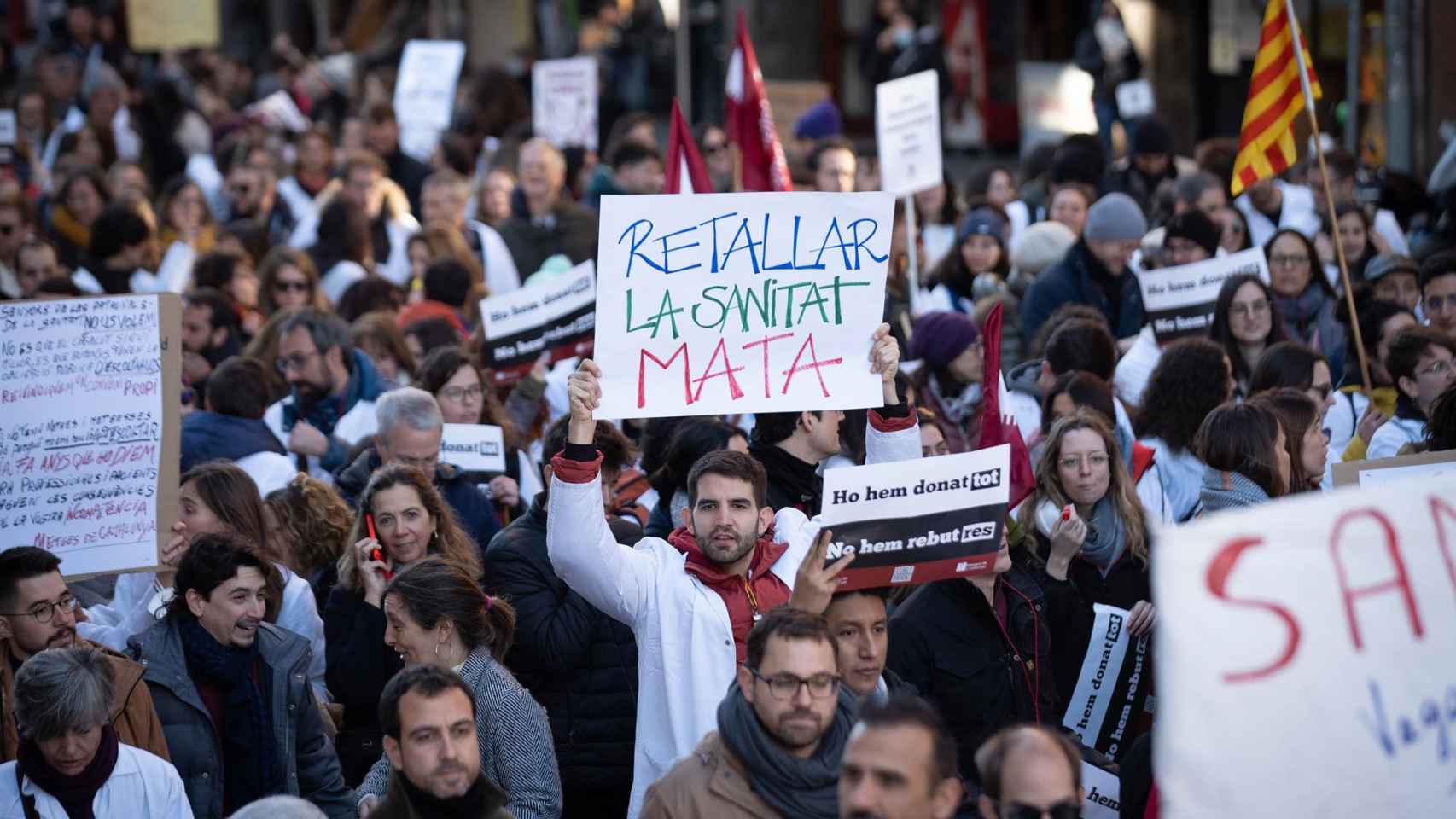 Manifestación de docentes y profesores el 25 de enero / Europa Press