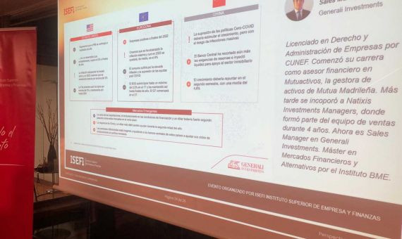 Cuadro macroeconómico mostrado en la sesión con inversores de ISEFI/ MA