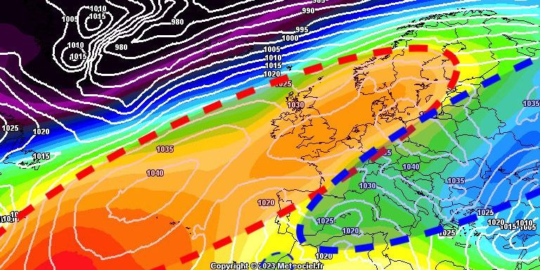 Situación atmosférica según el modelo GFS para el martes 7 de febrero / METEOCIEL