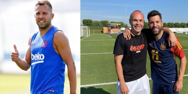 Jordi Alba antes y después de su injerto capilar / METRÓPOLI