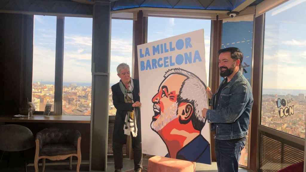 Natalia Bettonica y Toni Cantó, con el cartel de Collboni, como impulsores de 'Bo per BCN' / MA