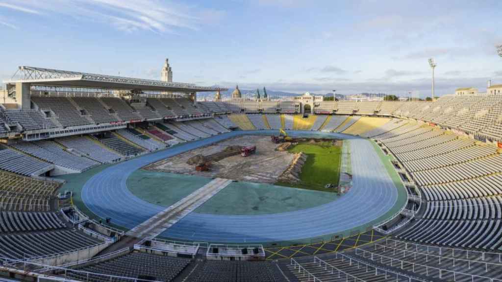 Las obras de acondicionamiento del Estadi Lluís Companys en Montjuïc / FCB