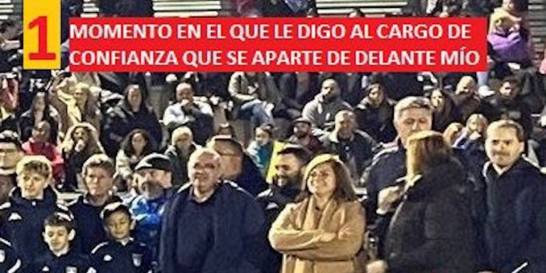 Momento del supuesto zarandeo en un acto deportivo / TWITTER