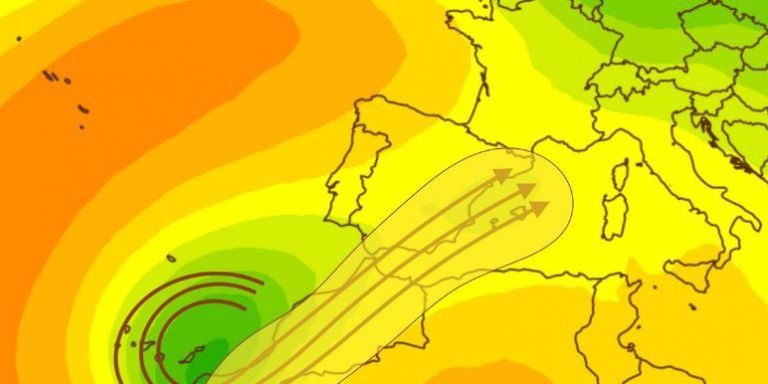 Mapa de altura geopotencial a 500 hPa del 16 de febrero según el GFS / TOMER BURG, POLAR WX