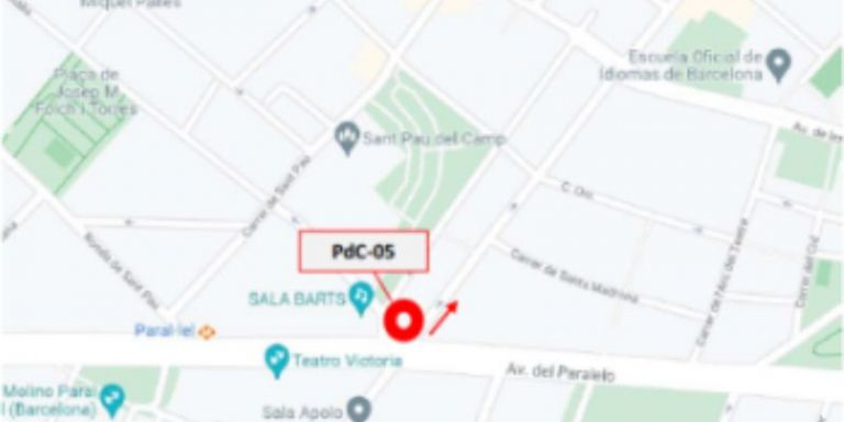 Localización de una de las cámaras que se colocarán en El Raval / AJ BCN