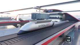 Una maqueta de un tren de alta velocidad de HyperloopTT / HYPERLOOPTT