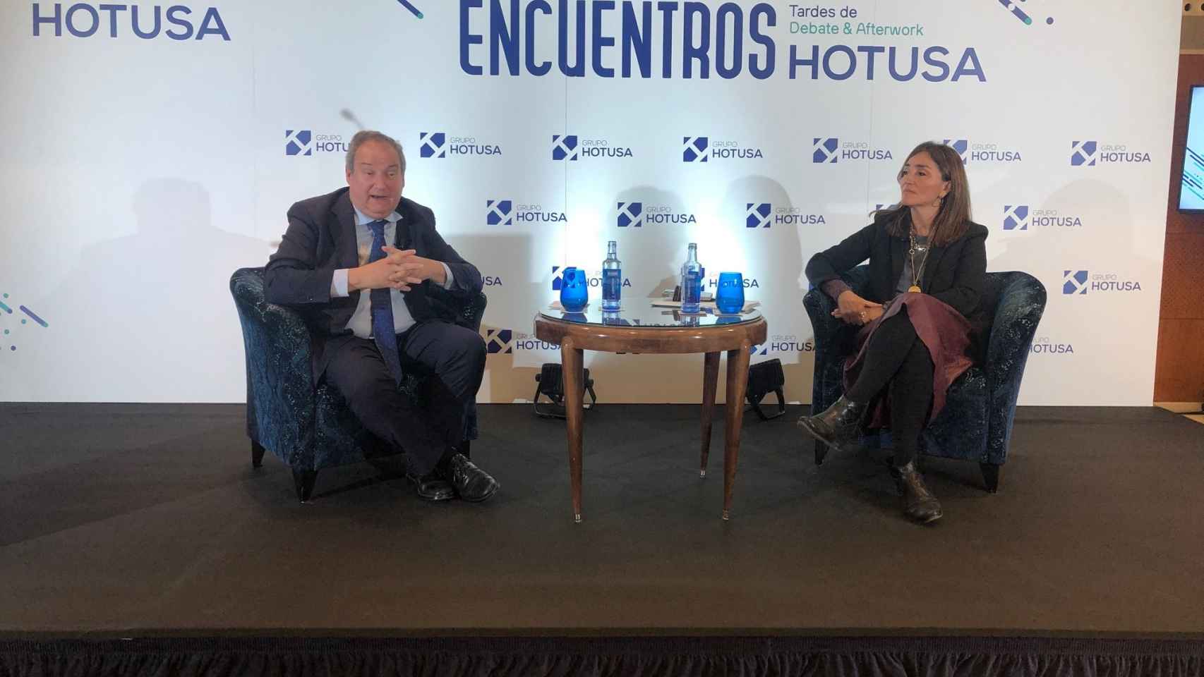 Jordi Hereu y Rocío Martínez, en los Encuentros Hotusa / MA