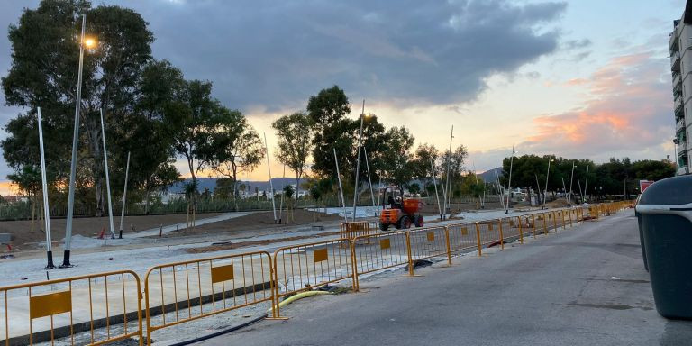 Obras en la Rambleta de Sant Adrià / TWITTER