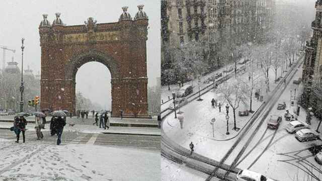 Imágenes de la nevada de 2010 en Barcelona / RRSS