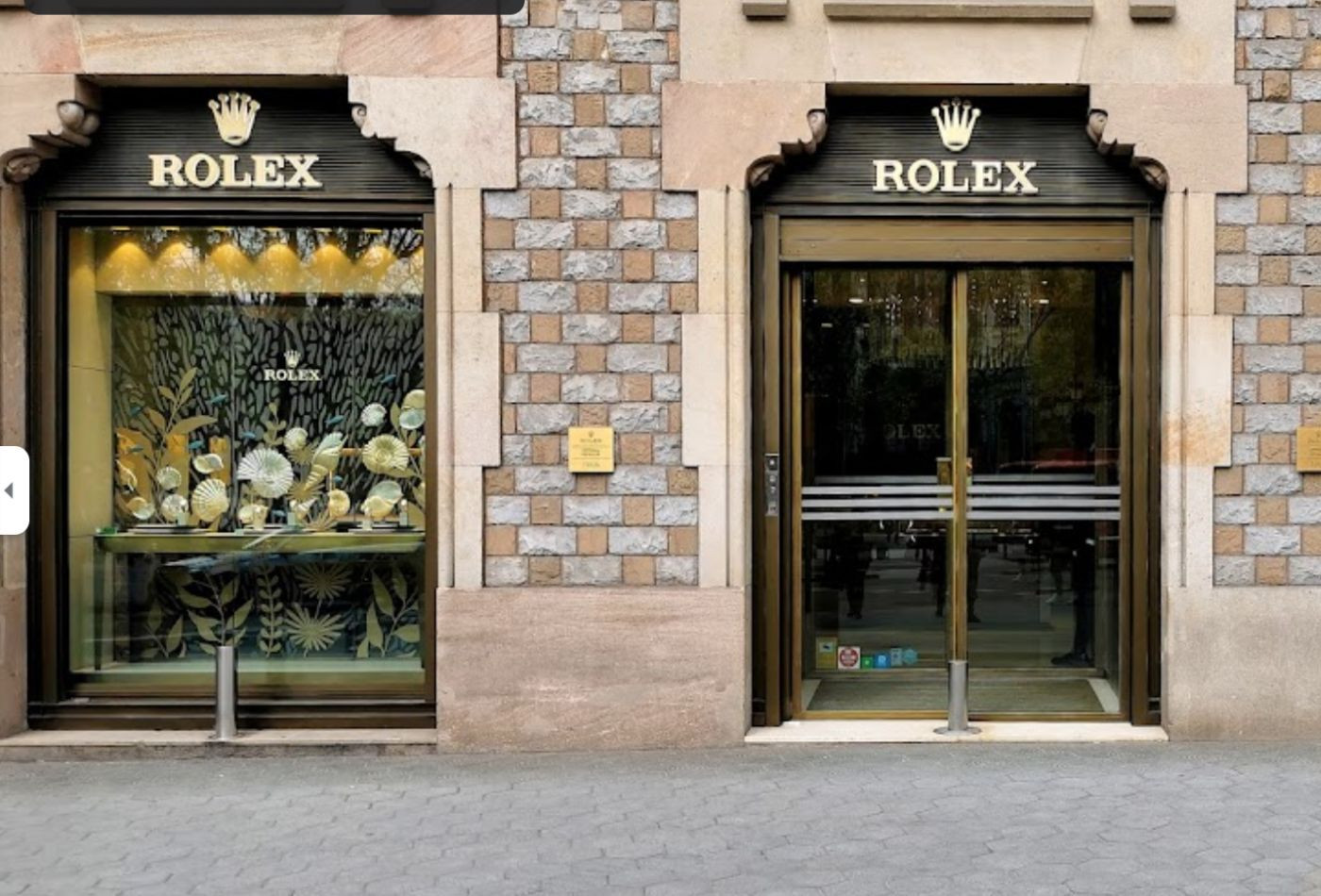 Una de las tiendas Rolex de Tous en paseo de Gràcia, que se ha convertido en 'flagship' / GOOGLE MAPS