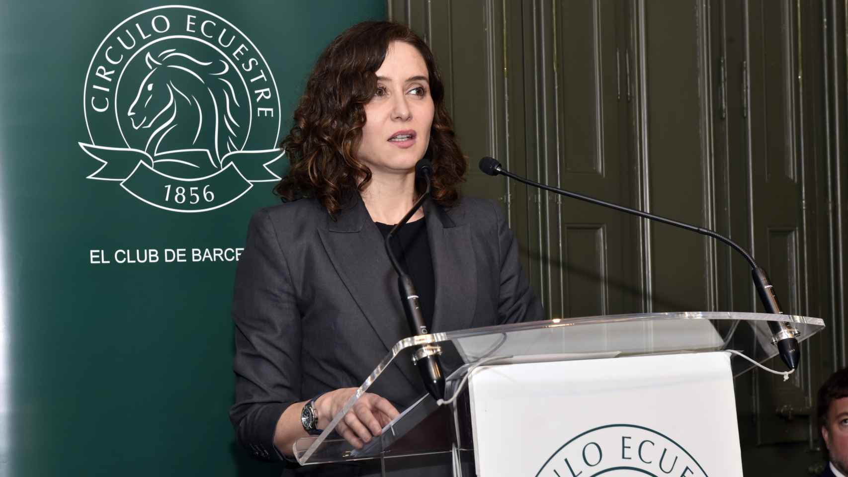 Isabel Díaz Ayuso, durante su intervención en el Círculo Ecuestre / MA