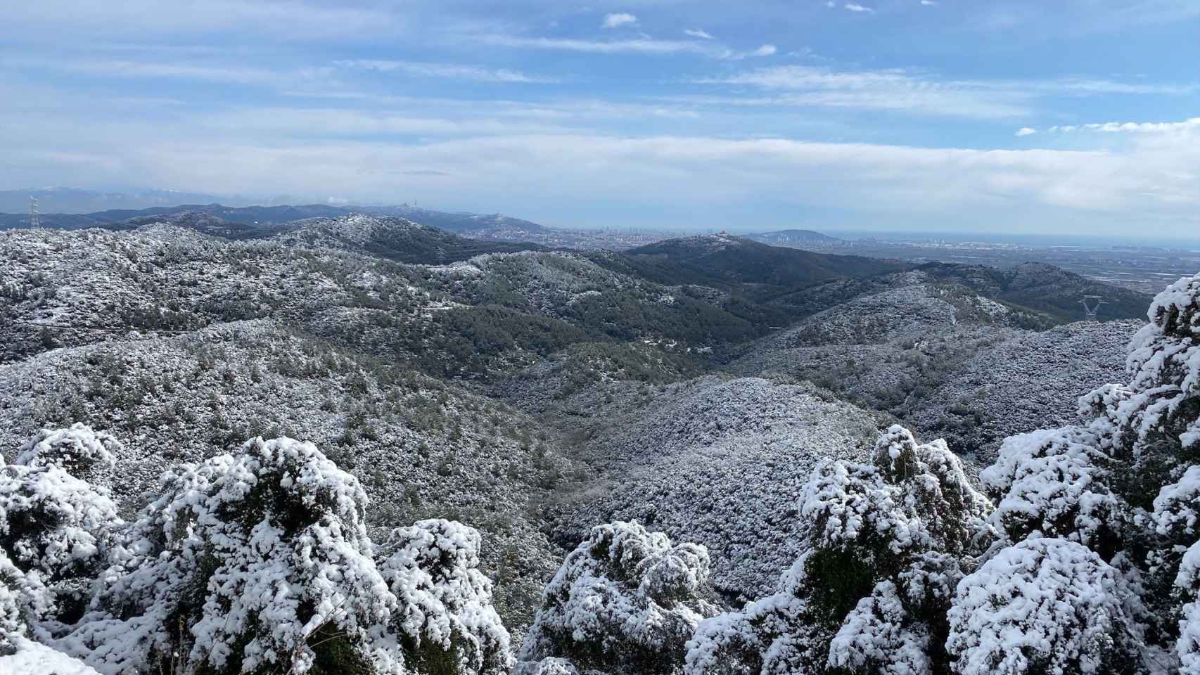 Espectacular nevada en Begues, en el Baix Llobregat / METRÓPOLI - Lorena Hens