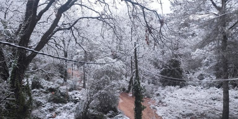 Nieve en Corbera este lunes / CEDIDA