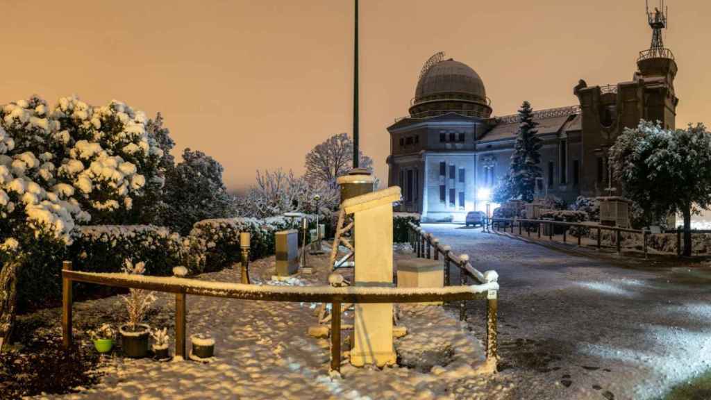 Nieve en el Observatori Fabra / ALFONS PUERTAS (Observatori Fabra)