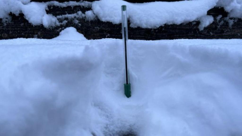 Más de cinco centímetros de nieve en el Tibidabo / ROBERTO DE GODOS