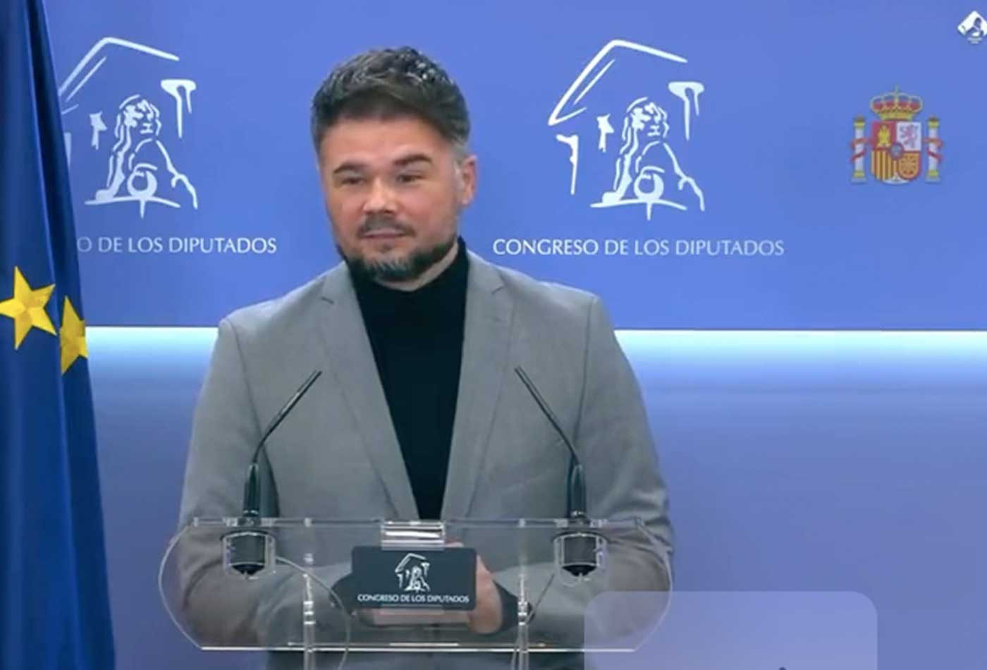 Gabriel Rufián, en el Congreso de los Diputados